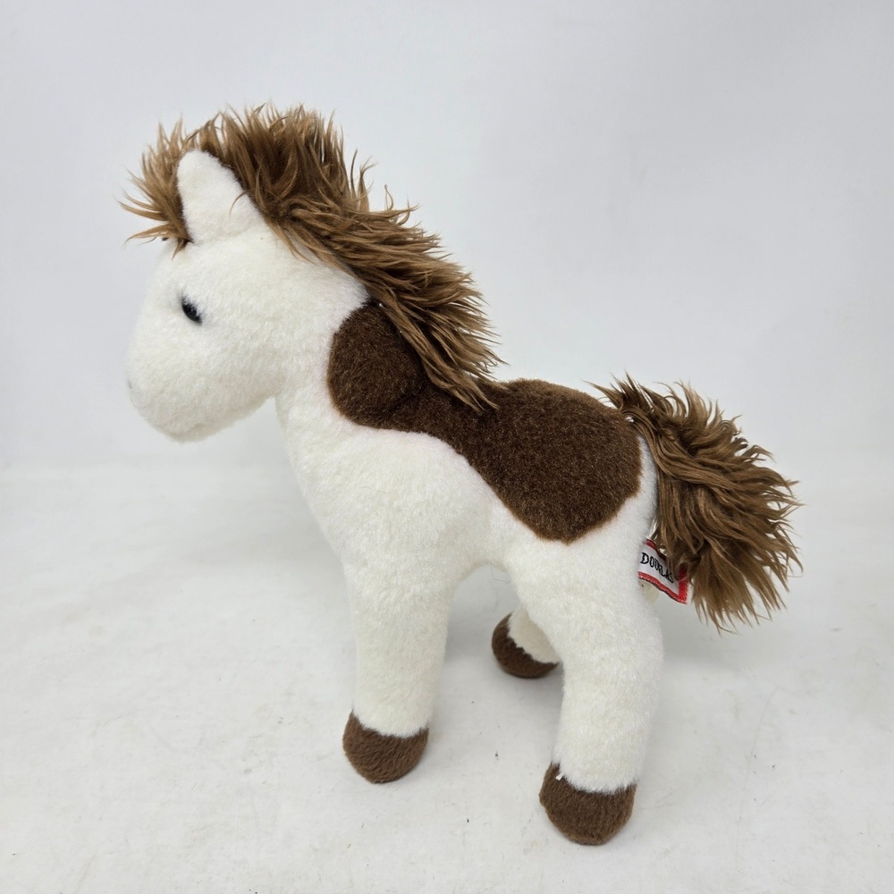Douglas Cuddle Toys Plush Horse Brown White Pinto Paint Stuffed Animal Toy